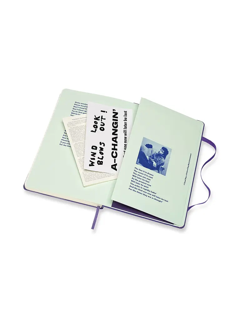 Записник Moleskine Bob Dylan середній, Лінійка Фіолетовий (LEBDQP060B) - фото 5