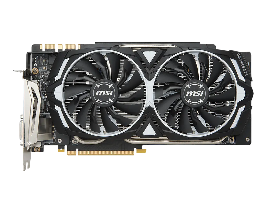 Відеокарта GeForce GTX 1080 Ti 11GB MSI Armor OC Armor (GTX 1080 Ti ARMOR 11G OC) Б/В - фото 4
