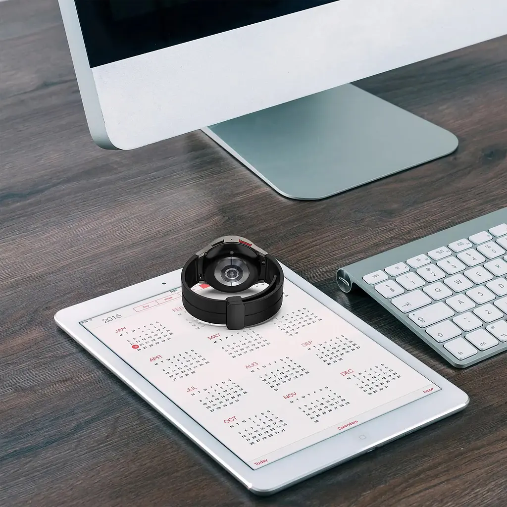 Ремешок для Samsung Galaxy Watch 4 40mm - черный ширина крепления 20мм силикон Watchbands Cls-black (W34-4WB39441171) - фото 5
