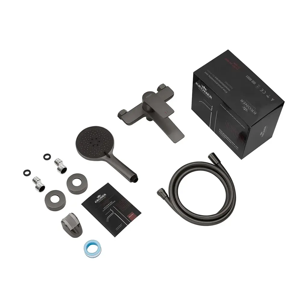 Душовий гарнітур Kroner Graz-GRP060 + змішувач Graz-GRP010 (CVS30153) - фото 10