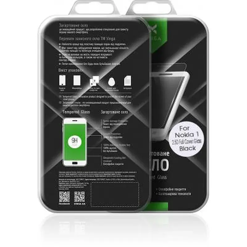 Скло захисне Vinga для Nokia 1 Black (VTPGS-N1B) - фото 10