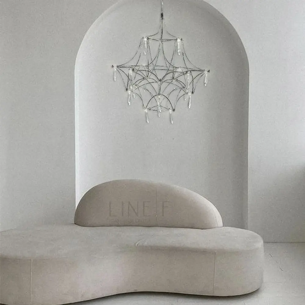 Дизайнерская невесомая люстра MIRA C d60 см Line.F MJ 158-600 CH - фото 6