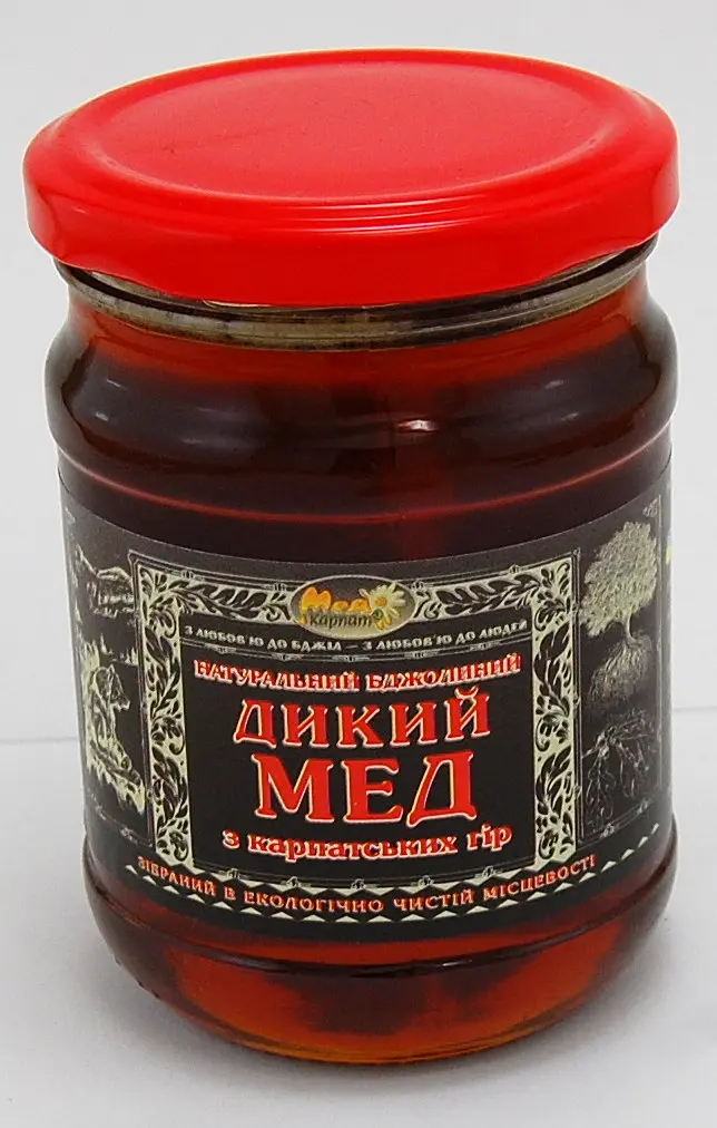 Мед бджолиний натуральний Дикий мед 350 грам Мед Карпат