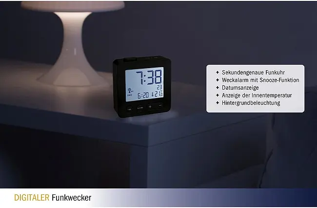 Годинник настільний з термометром і DCF сигналом TFA 60254501 - фото 5