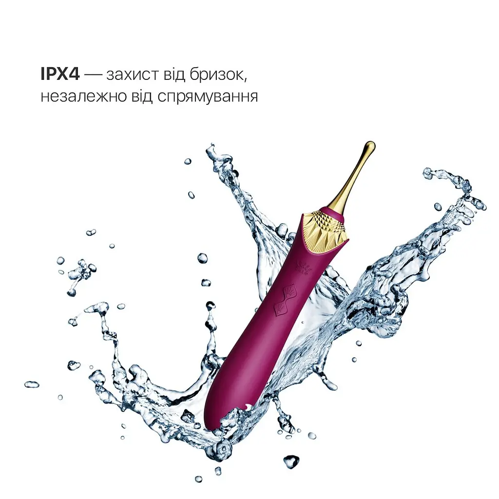 Вагінально-кліторальний вібратор Zalo - Bess Velvet Purple, мультифункціональний із насадками - фото 5