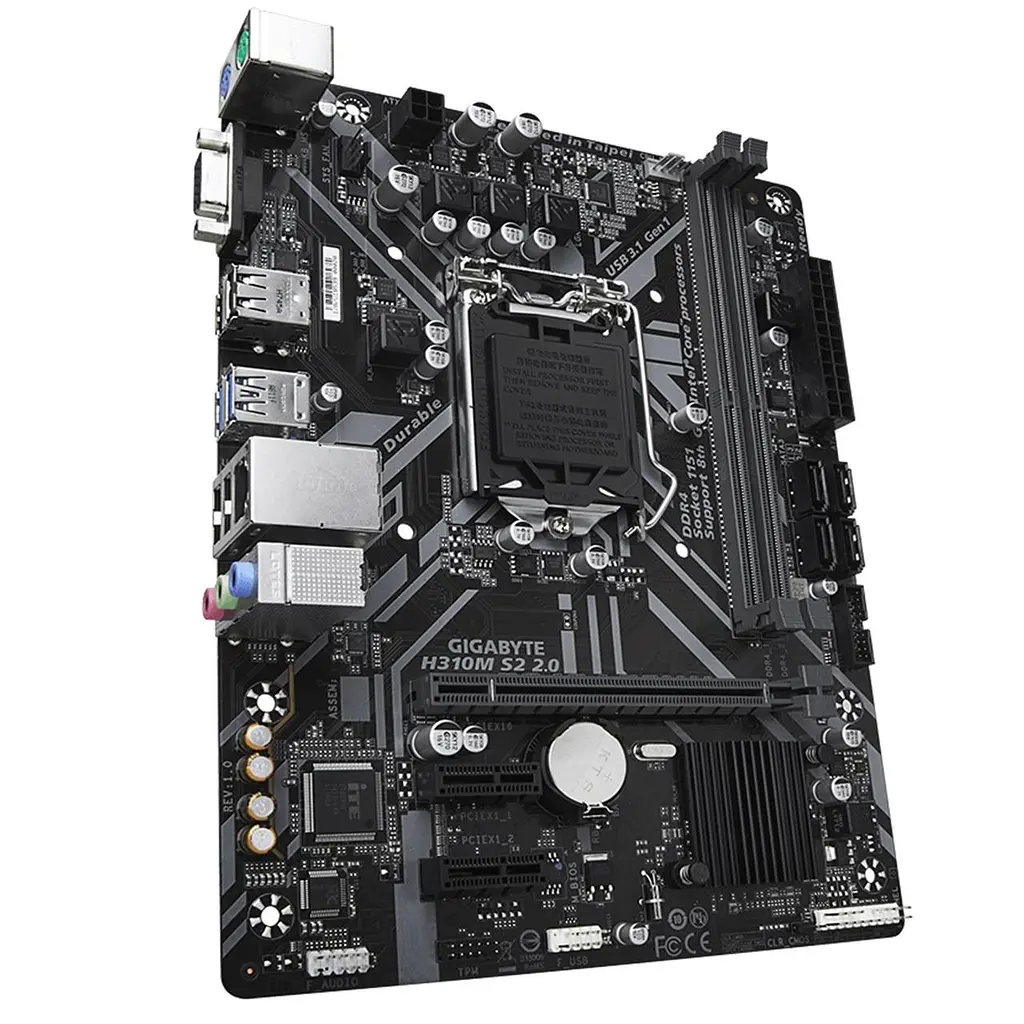 Материнская плата Gigabyte H310M S2 2.0  (s1151) Б/У - фото 4
