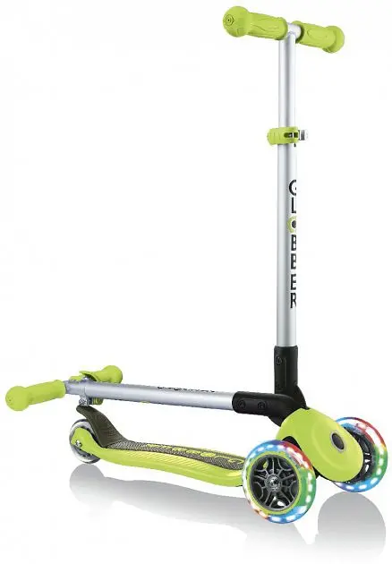 Самокат Globber Primo Foldable Lights LED зелений (432-106-2) - фото 7