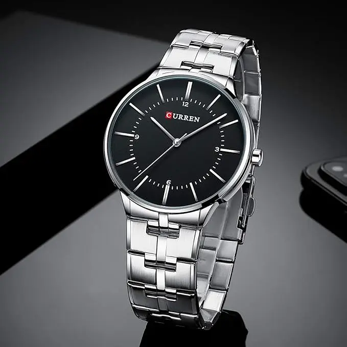Часы наручные Curren 8321 Silver Black Silver (18687) - фото 4