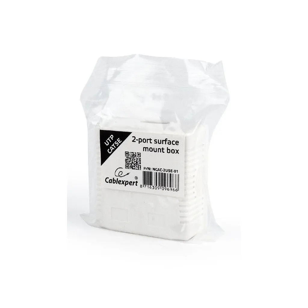 Комп'ютерна розетка Cablexpert RJ45x2 UTP, cat.5e (NCAC-2U5E-01) - фото 3