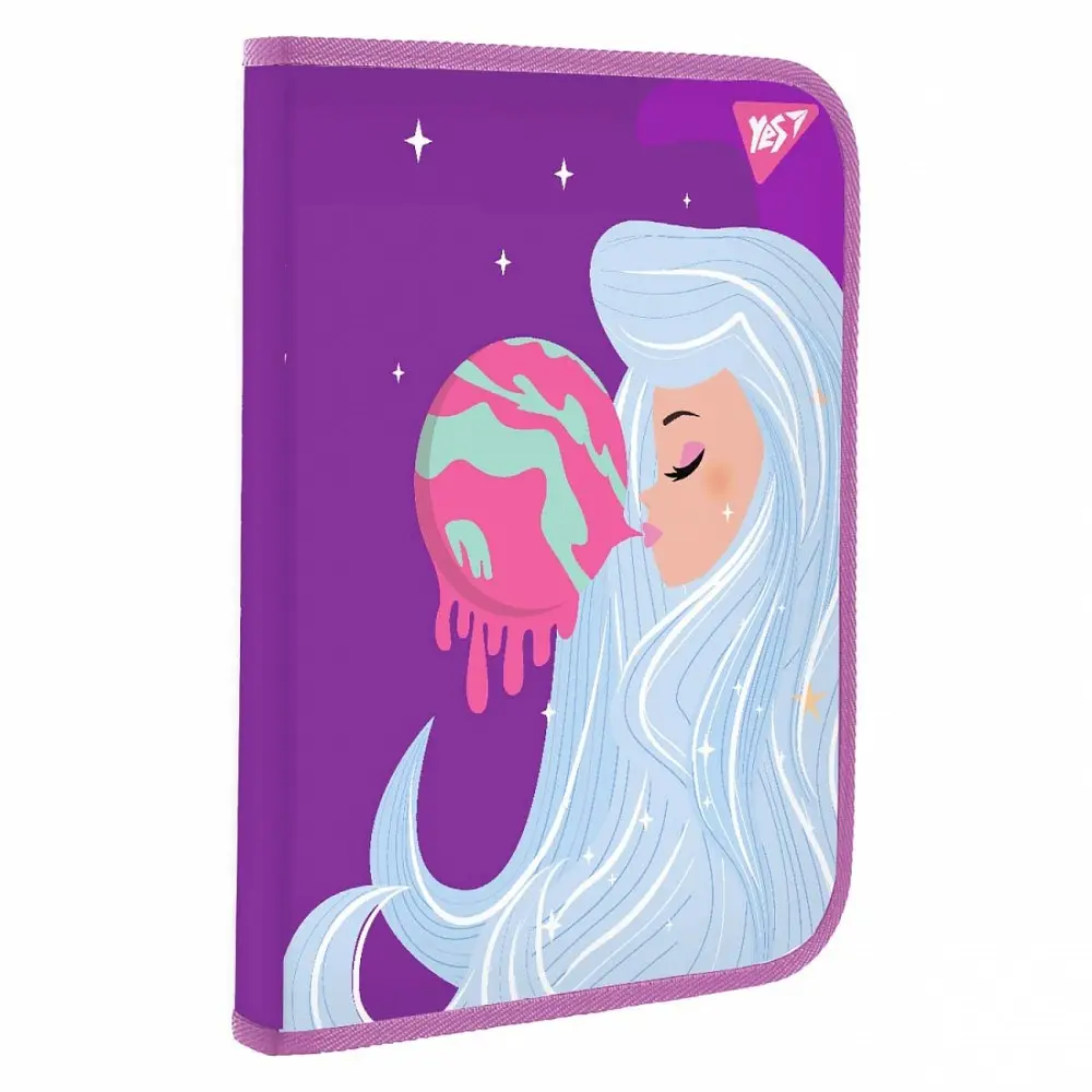 Папка для праці A4 Yes 491968 Space Girl на блиск. пласт.,з внутр.кишенею(12)(48)