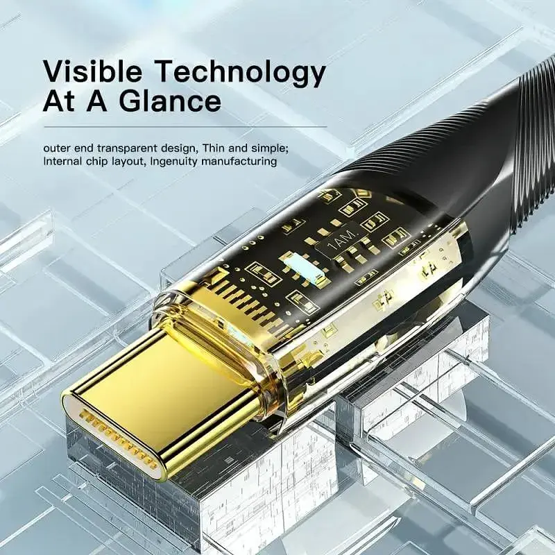 Кабель Essager USB Type-C to Type-C 100W быстрая зарядка 20V 5A 1.2 м - фото 6