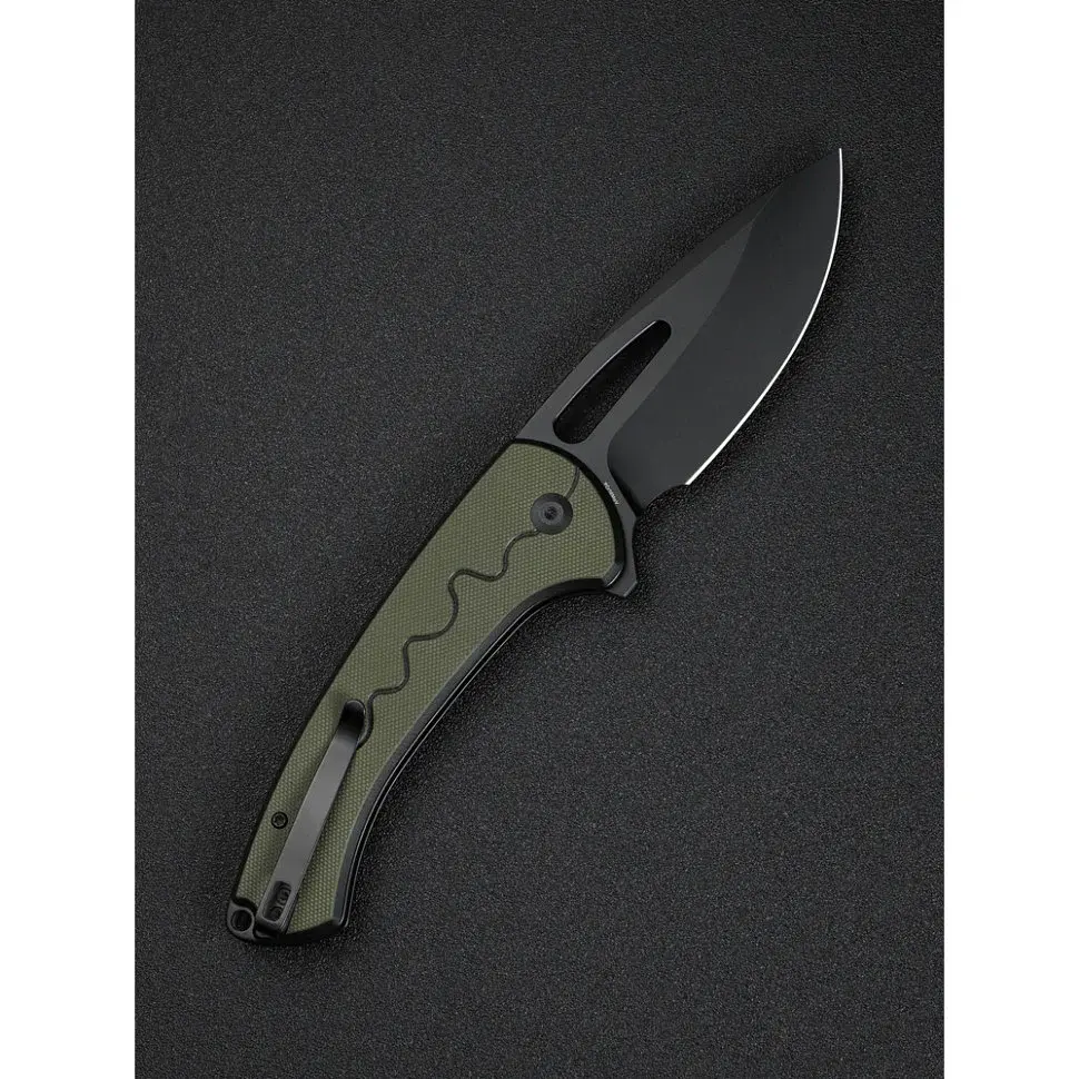 Складаний ніж Sencut Squiggy Drop Point 9Cr18MoV G10 98,9 мм чорний, темно-зелений - фото 9