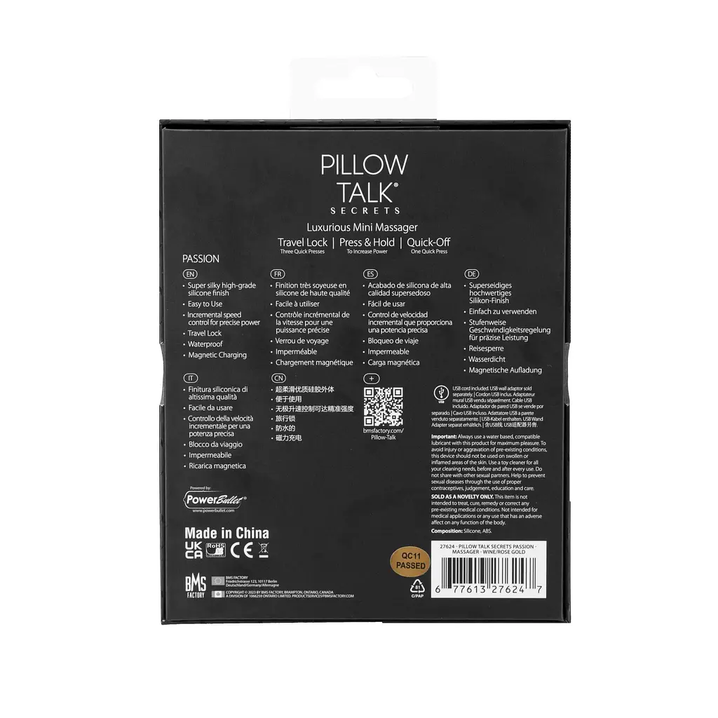 Кліторальний вібратор Pillow Talk Secrets - Passion - Clitoral Vibrator, 3 стимулюючі зони Pillow Talk SO8246 95860 - фото 8
