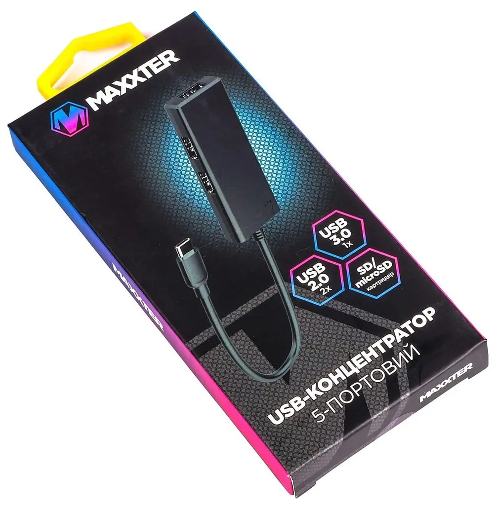 USB-Хаб Maxxter USB 3.0 Type-C HU3C-3PTF-01 (HU3C-3PTF-01) - фото 3