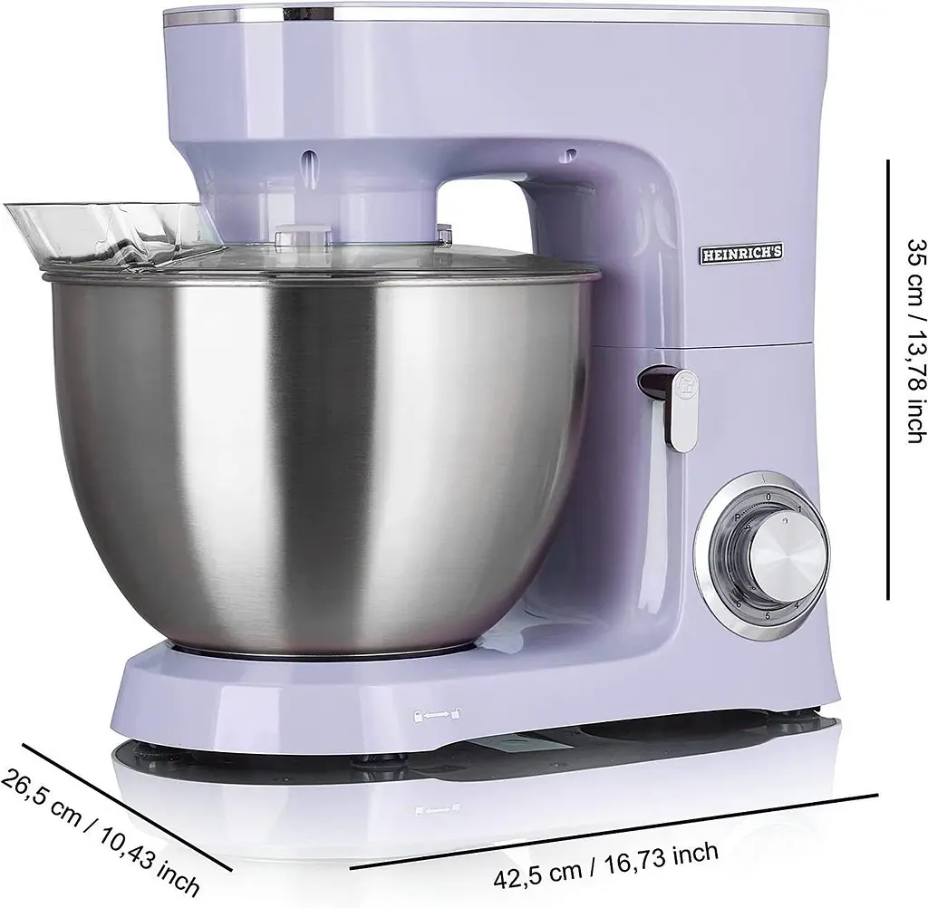 Міксер планетарний-тестоміс Heinrich's HKM 8078 Lila 8.0 л - фото 2