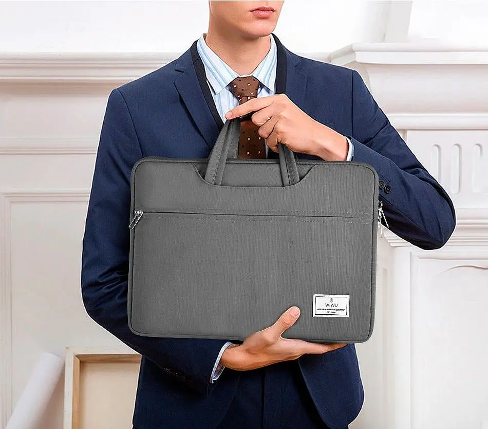 Сумка для ноутбука WiWU Vivi Laptop Handbag 14` Gray (6936686410991) [101619] - фото 6