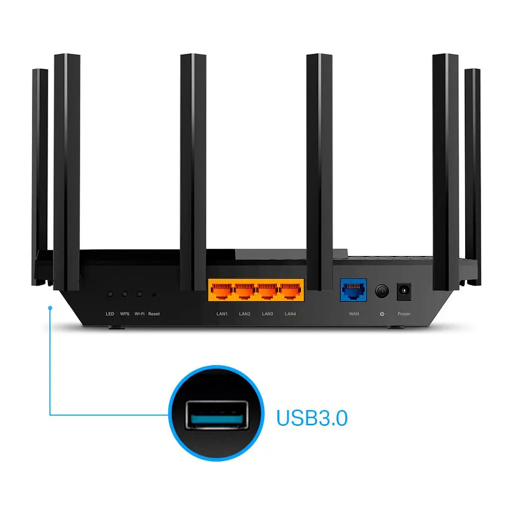 Маршрутизатор TP-Link ARCHER AX73 AX5400 4xGE LAN 1xGE WAN USB 3.0 MU-MIMO OFDMA (ARCHER-AX73) - фото 2