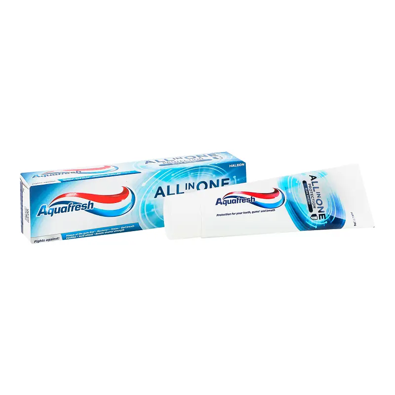 Уцінка. Паста зубна з фтором Aquafresh Protection Pure breath All in One 75 мл - фото 1