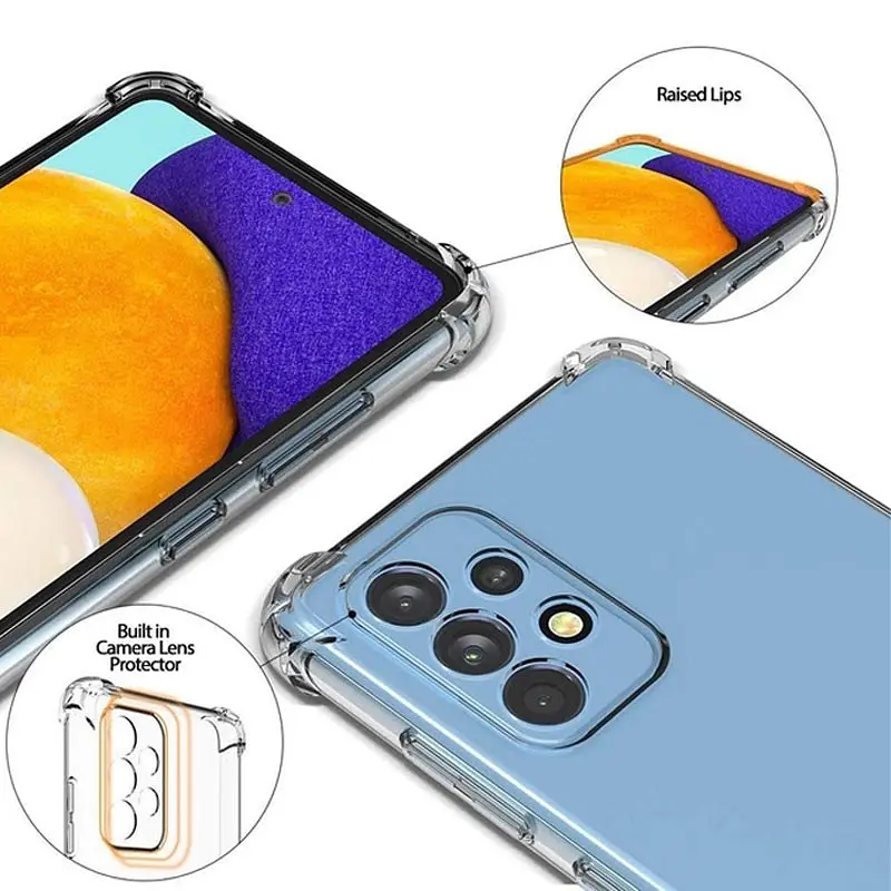 TPU чохол GETMAN Ease logo посилені кути Full Camera для Samsung Galaxy A52 4G / A52 5G / A52s Безбарвний (прозорий) - фото 3