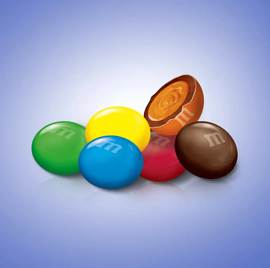 Драже M&M's Caramel Milk Chocolate Candy 488.8г - фото 4
