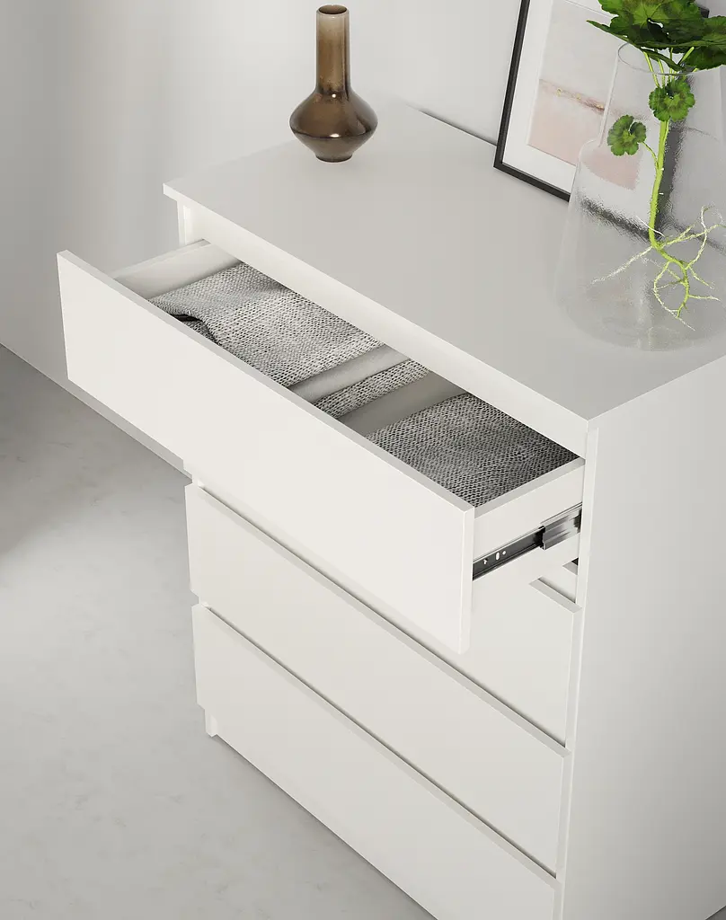 Комод в спальню MebelStar Нео 4Ш 80x43x98 см Аляска білий (MBS-1070) - фото 3