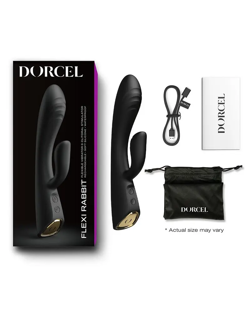 Вібратор-кролик Dorcel Flexi Rabbit 21.2 см чорний - фото 4