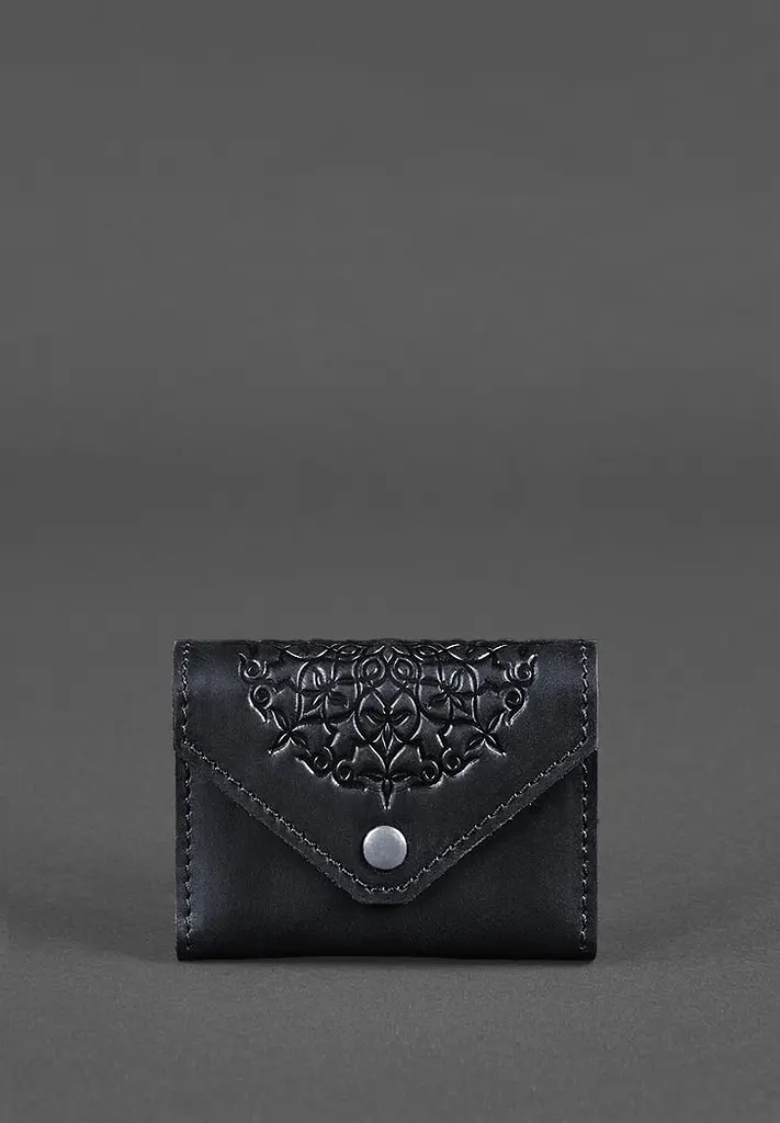 Шкіряний кард-кейс 3.0 синій з мандалою - фото 2