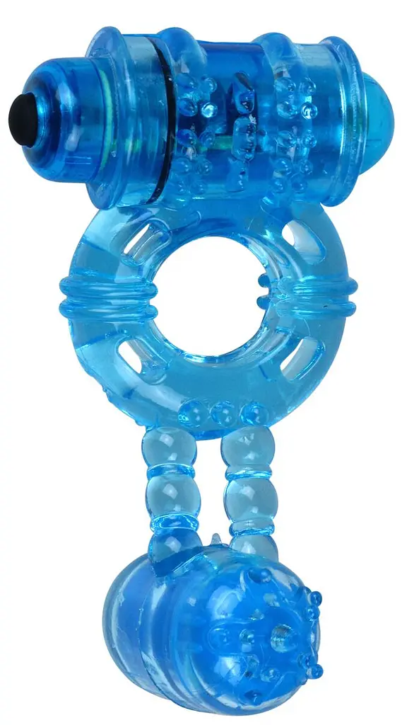 Ерекційне віброкільце Alive Double Ding Ring Blue Alive SO8690 97475