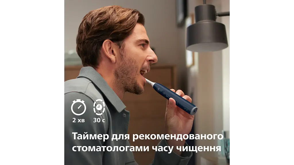 Электрическая зубная щетка Philips Sonicare HX7403/05 серии 6100 бело-синяя - фото 8