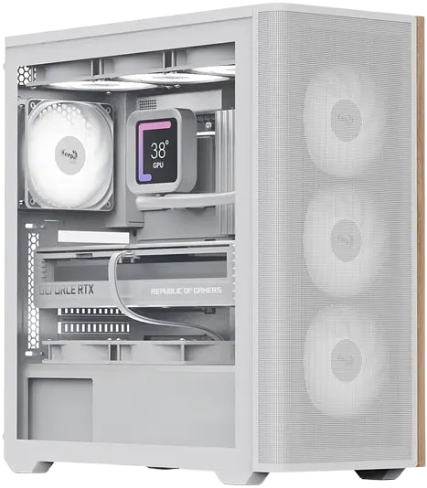 Корпус AeroCool D501A-G-WT-v2 ARGB White (ACCM-DS01043.21) - фото 2