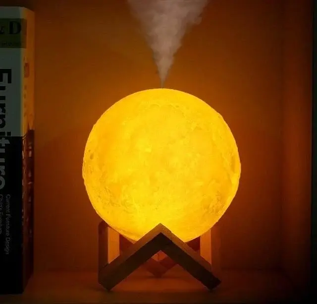 Зволожувач повітря для дому No Brand 3D Moon Lamp Light Diffuser (2085544314) - фото 5