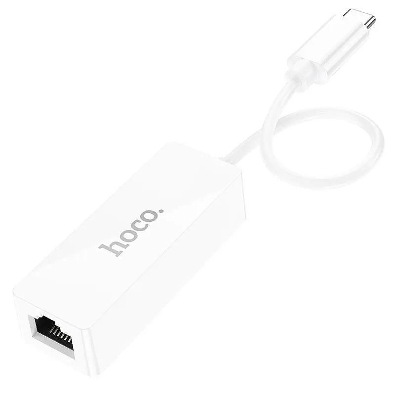 Перехідник Hoco UA22 Acquire Type-C ethernet adapter (100 Mbps) - фото 3