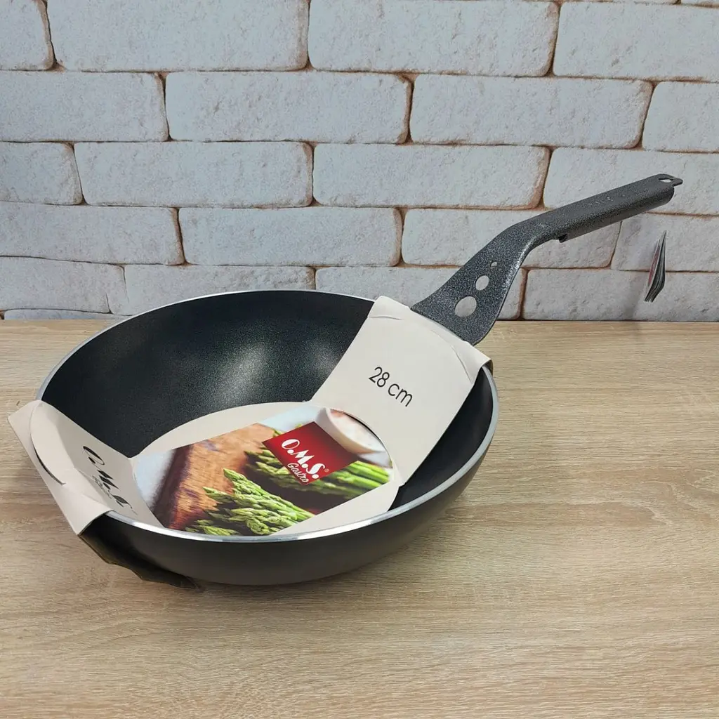 Сковорода WOK O.M.S. Collection 3750-30 см 3,5л Black - фото 8