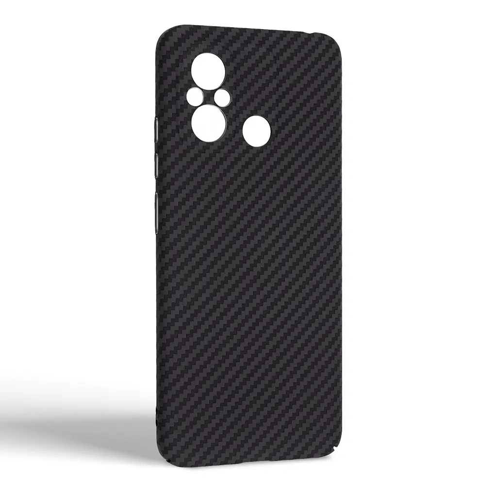 Карбоновый чехол для Xiaomi Redmi 12C, LikeCarbon, черный, панель, защитный чехол-накладка, ультратонкий и легкий, противоударный, обеспечивает защиту от ударов, падений и царапин, ArmorStandart (ARM71943) - фото 2