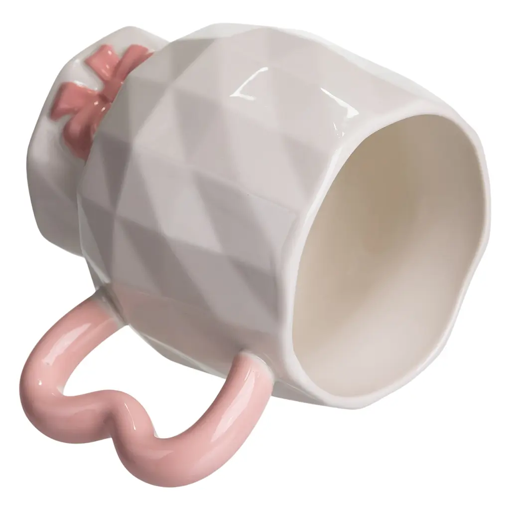 Чашка фарфоровая Yiwu на ножке 400 мл розовый Yiwu FM-39C - фото 4