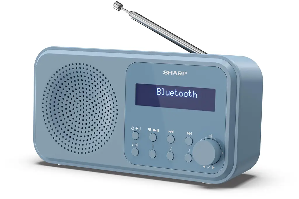 Радіоприймач портативний Sharp DRP420BL Blue DAB+, FM, Bluetooth, батарейки, мережа - фото 3