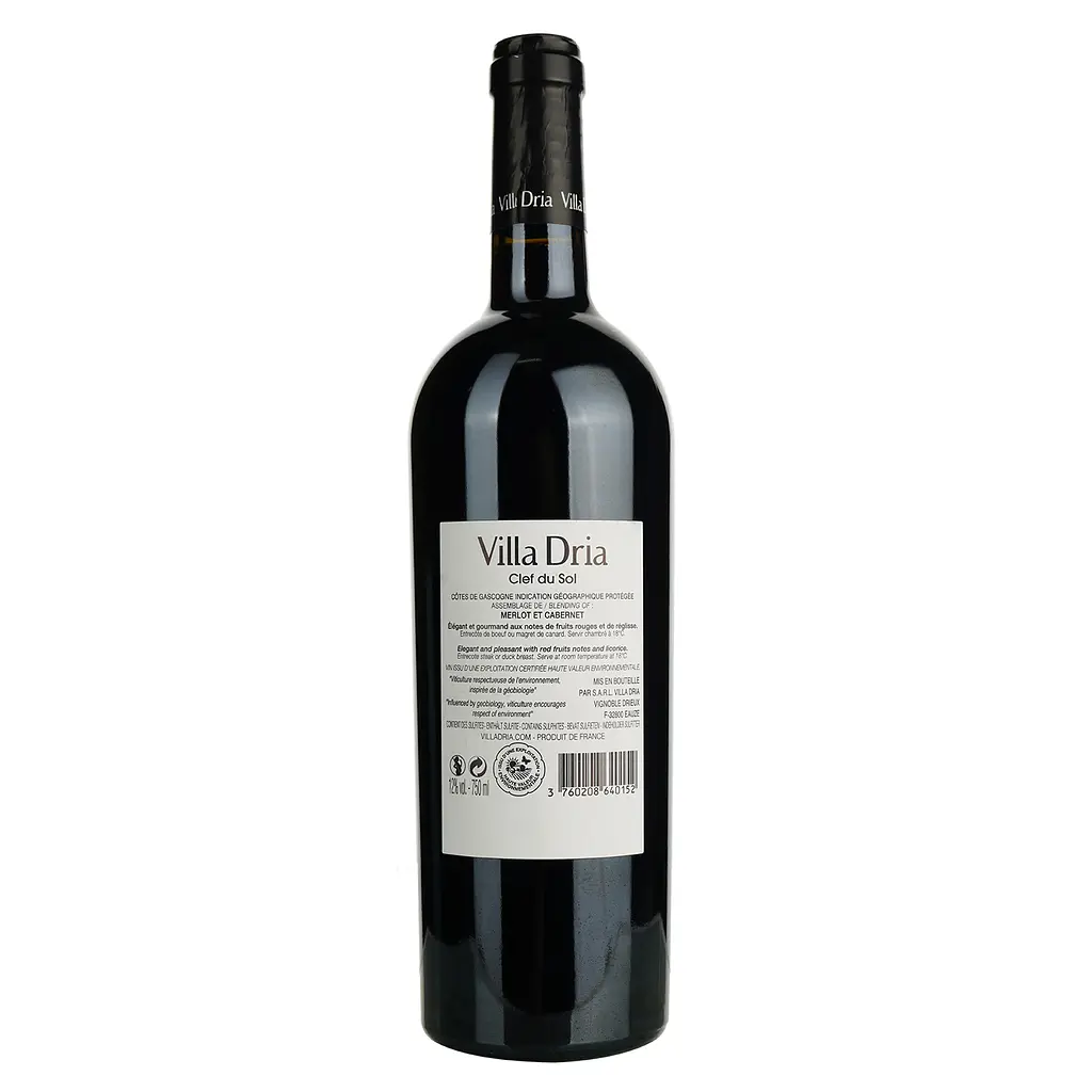 Вино Villa Dria Cabernet Rouge Cotes De Gascogne IGP, червоне, сухе, 0,75 л - фото 4