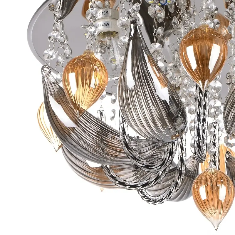 Люстра Brille потолочная торт с пультом LED E14 CH (BCL-419S/4) - фото 3