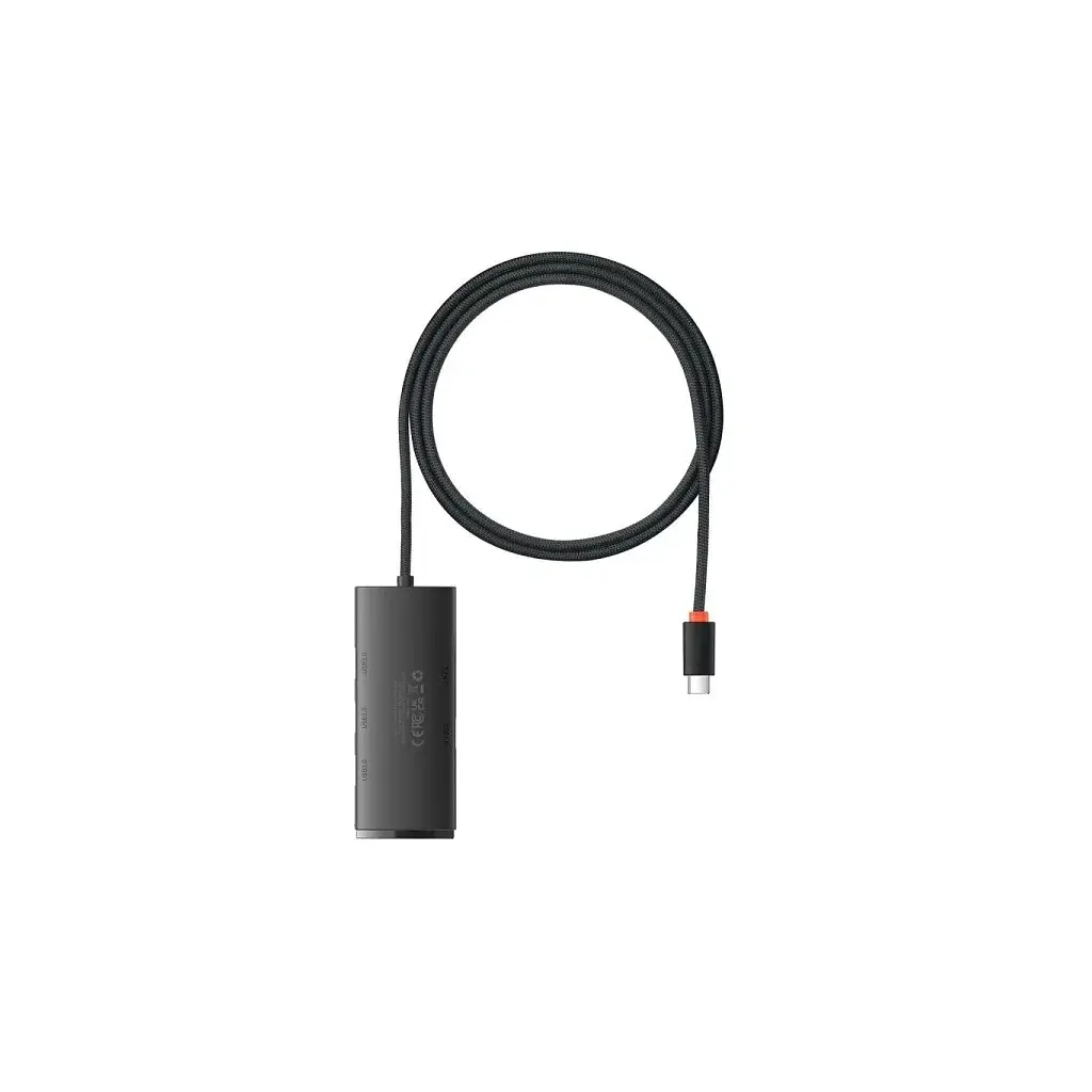 Концентратор Baseus USB-C to 4xUSB 3.0 1.0m black (WKQX030401) - фото 2