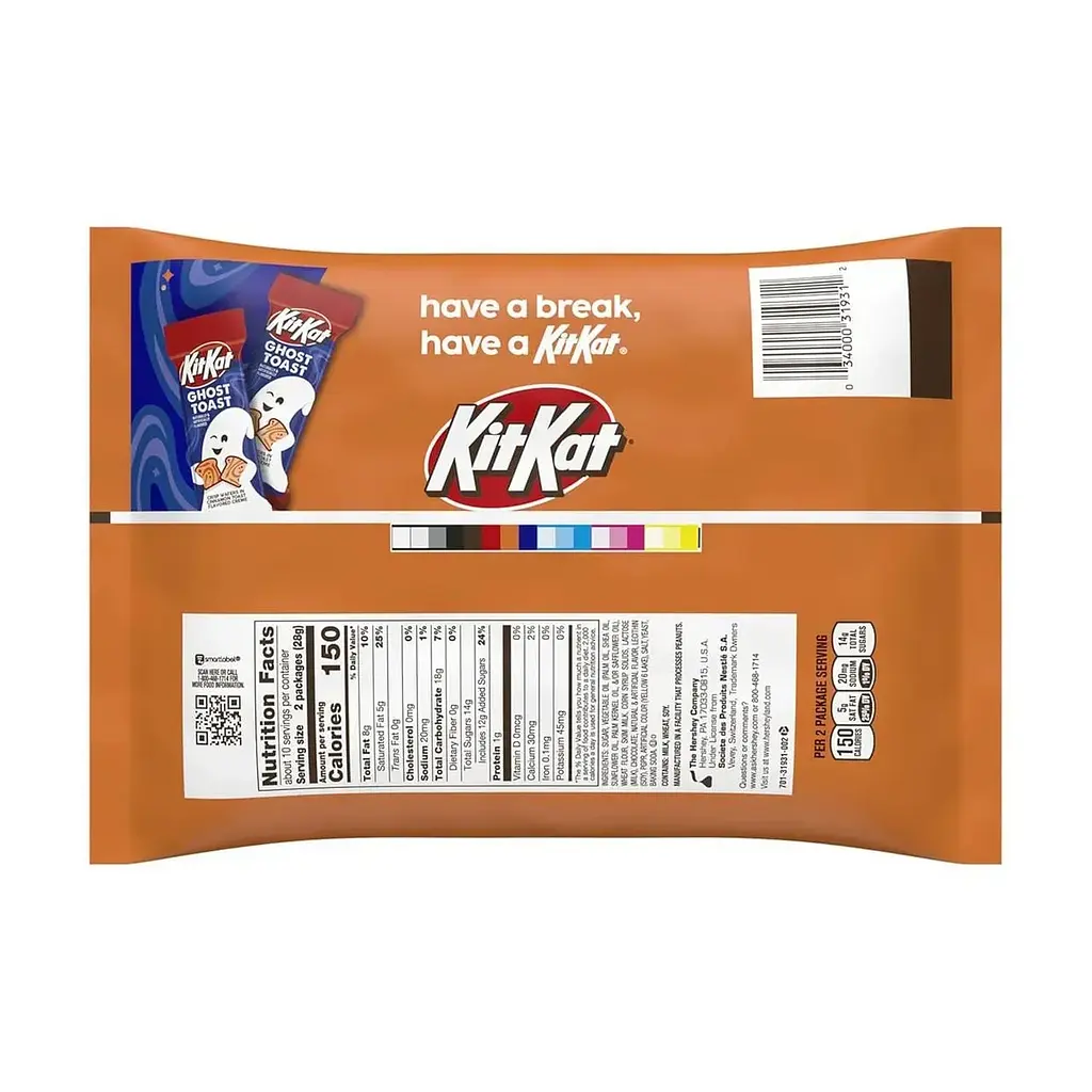 Упаковка шоколадных мини батончиков Kit Kat Halloween Ghost Toast 278 г - фото 3