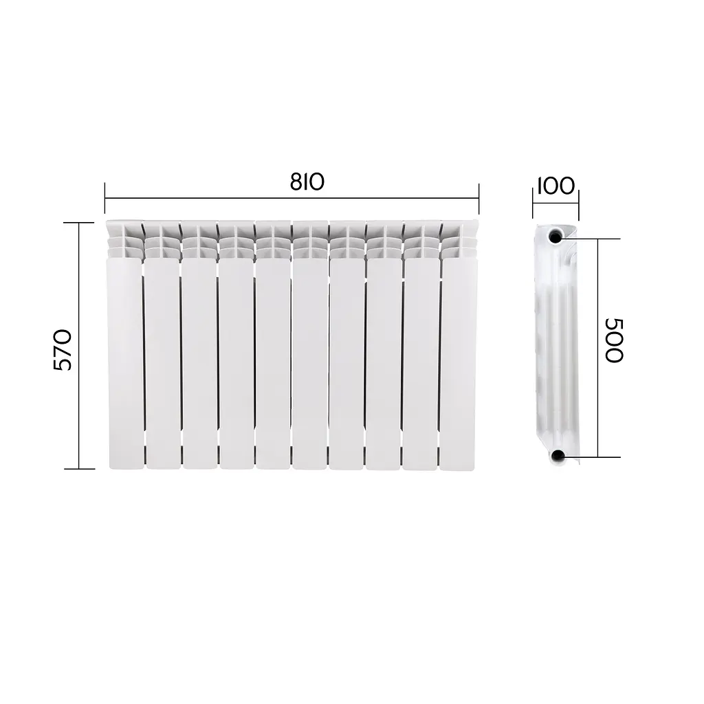 Радіатор біметалічний Thermo Alliance Bi-Vulcan PLUS 500/100 1,8 кг, Білий - фото 2