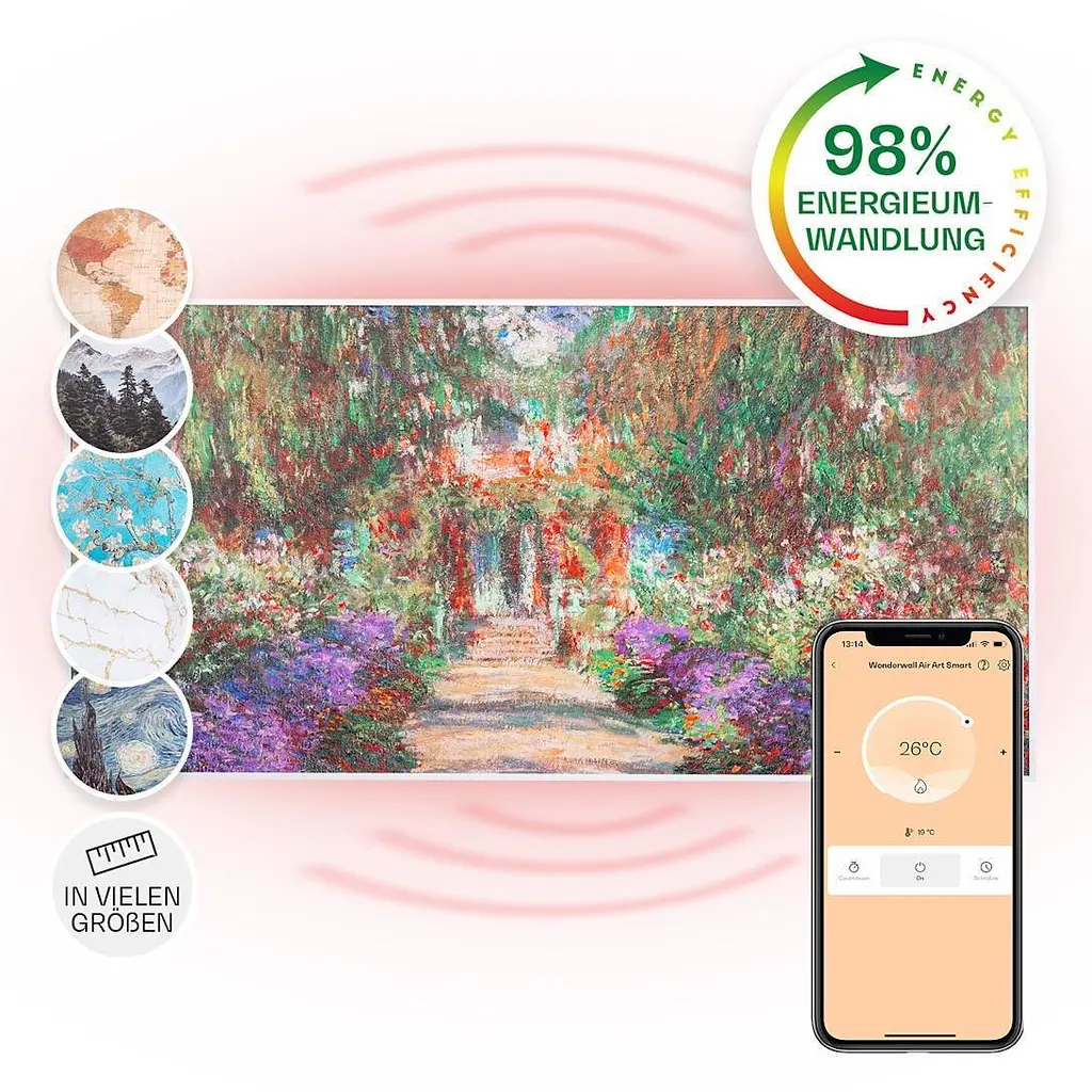 Инфракрасный обогреватель Klarstein Wonderwall Air Art Smart Gartenweg (10035134) - фото 3