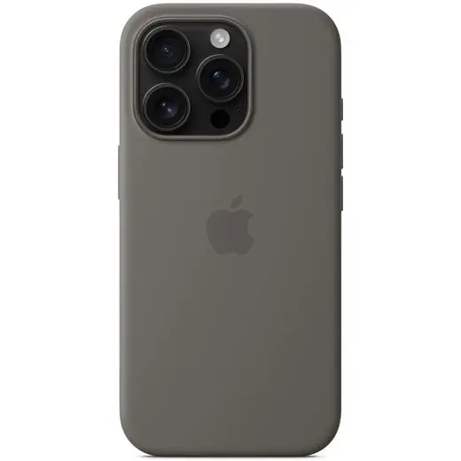 Силиконовый чехол CasePro Silicone Case with MagSafe Stone Gray для iPhone 16 Pro - фото 4