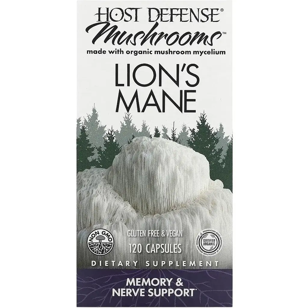 Їжовик гребінчастий Fungi Perfecti Lion's Mane підтримка пам'яті та нервів 120 вегетаріанських капсул - фото 2