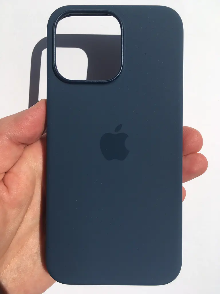 Оригінальний силіконовий чохол для iPhone 15 Pro Max Apple Silicone Case with MagSafe Storm Blue MT1P3ZM/A - фото 5