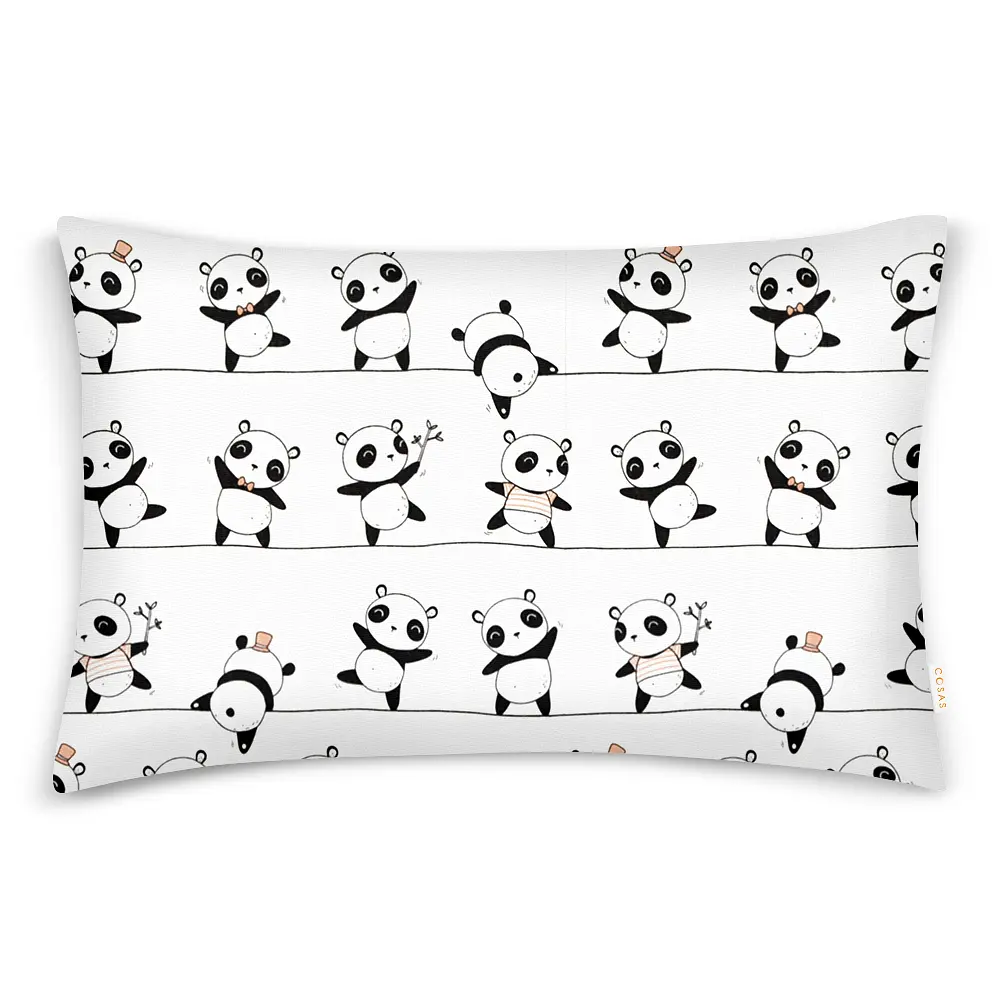 Детское постельное белье в кроватку FUNNY PANDAS CS3, розовый (PandasRoseCord_Ashmint110x160_140) - фото 3