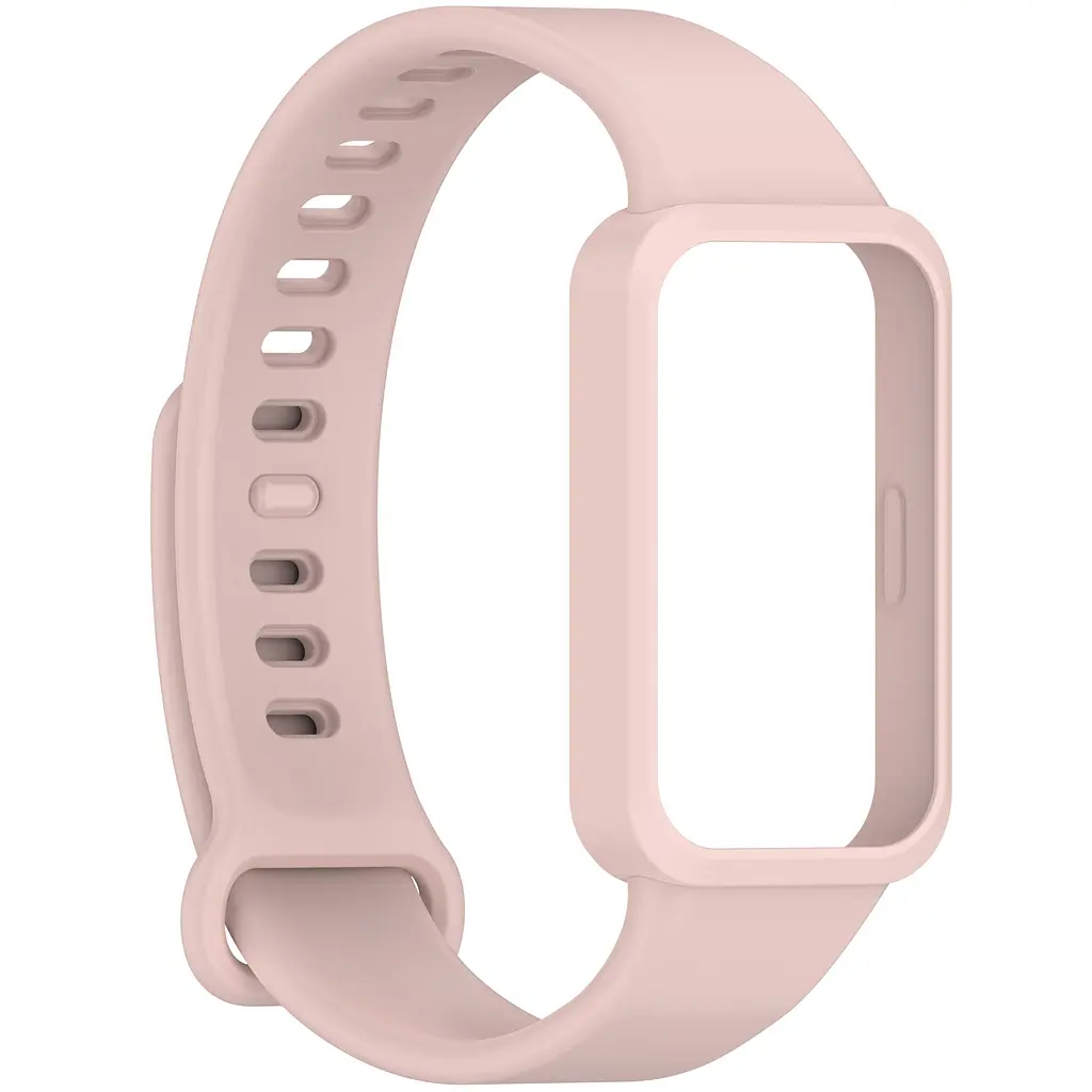 Силіконовий ремінець для фітнес браслетів Xiaomi Smart Band 9 Active Redmi Smart Band 3, Silicone, pink, зі зручною застібкою, на фітнес трекер та смарт годинник, ArmorStandart (ARM85585) - фото 3