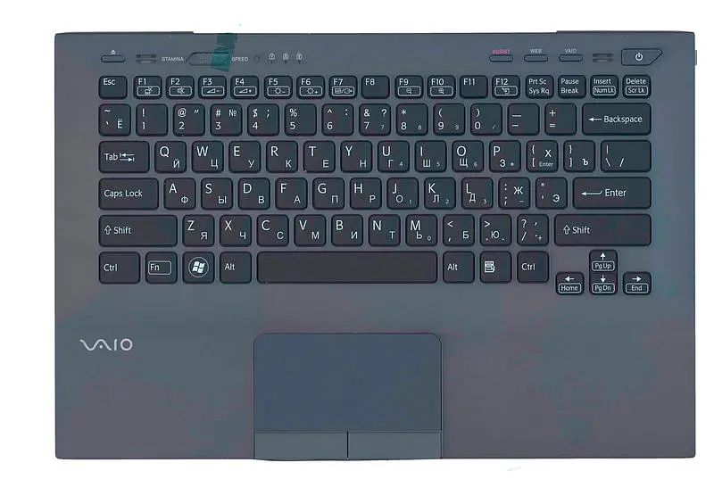 Клавіатура для ноутбука Sony Vaio (VPC-SB) Black, (Gray TopCase) - фото 2