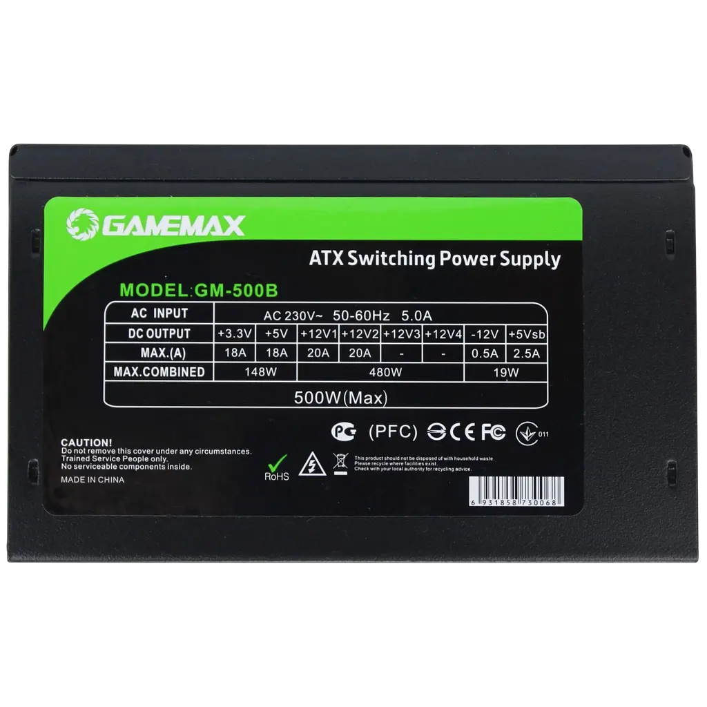 Блок живлення GameMax GM-500B 500W (GM-500B) Б/В - фото 3