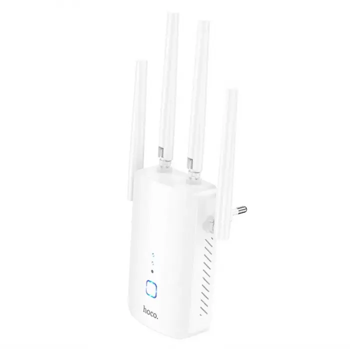 Портативный модем Репитер HOCO HI35 усилитель Wi-Fi сигнала на 4 антенны WiFi4, 300Mbps, 2.4 ГГц Черный - фото 3